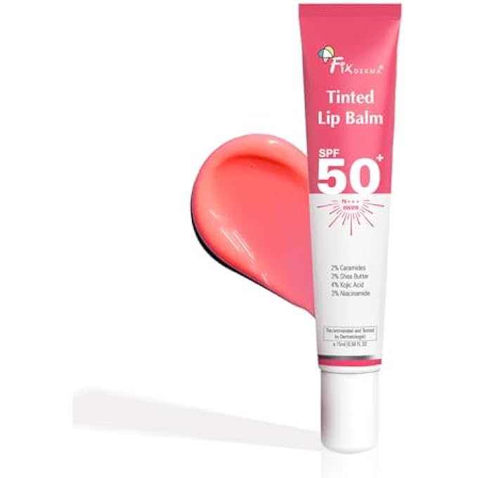 FIXDERMA بلسم شفاه مع فيتامين C وفيتامين E | بلسم شفاه للشفاه الداكنة والجافة والملساء للنساء والرجال - 15 مل - Image 1